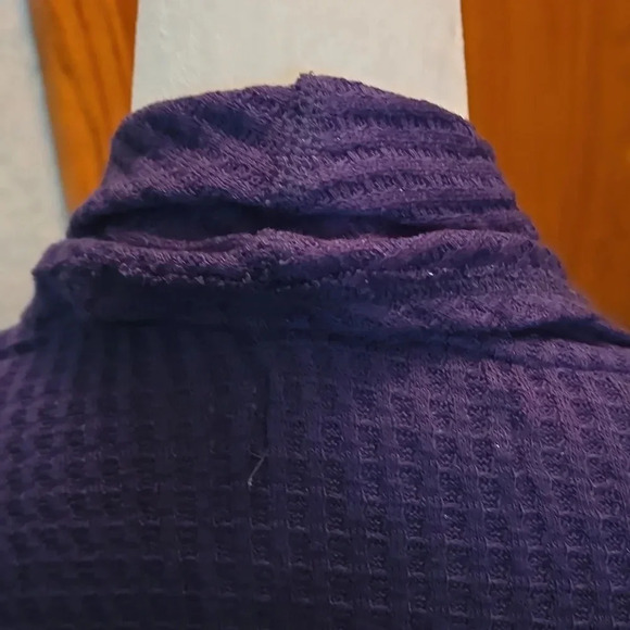 Velvet by Graham & Spencer Navy Waffle Knit Cardigan Women Size S - Picture 7 of 16